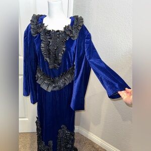 COMME DES GARÇONS Archival Trompe L’Oeil Velvet Ruffle Runway Dress - S - $2945